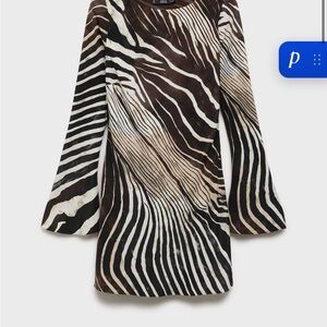 ZEBRA-PRINT DRESS WITH FLARED SLEEVE
